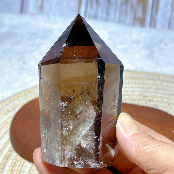 Smokey Rainbow Quartz Point-ToShay.org
