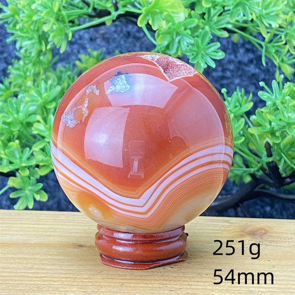 Red Striped Agate Ball-ToShay.org