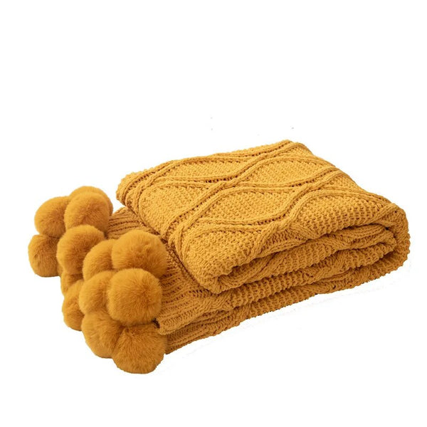 Knitted Chenille Blanket-ToShay.org