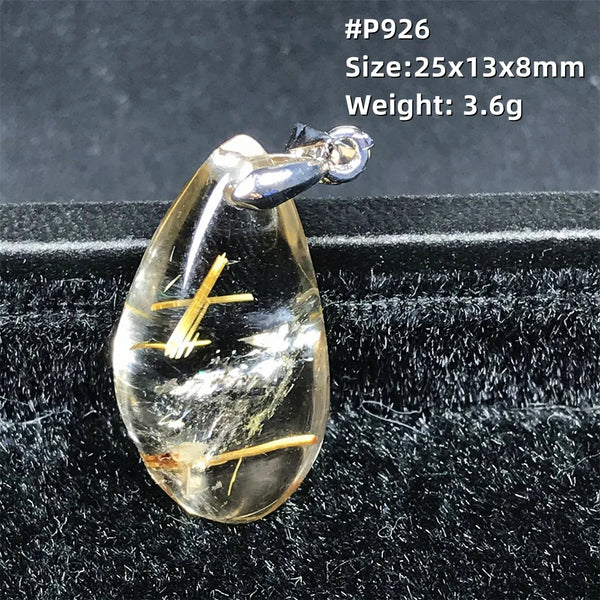 Gold Rutilated Quartz Pendant-ToShay.org