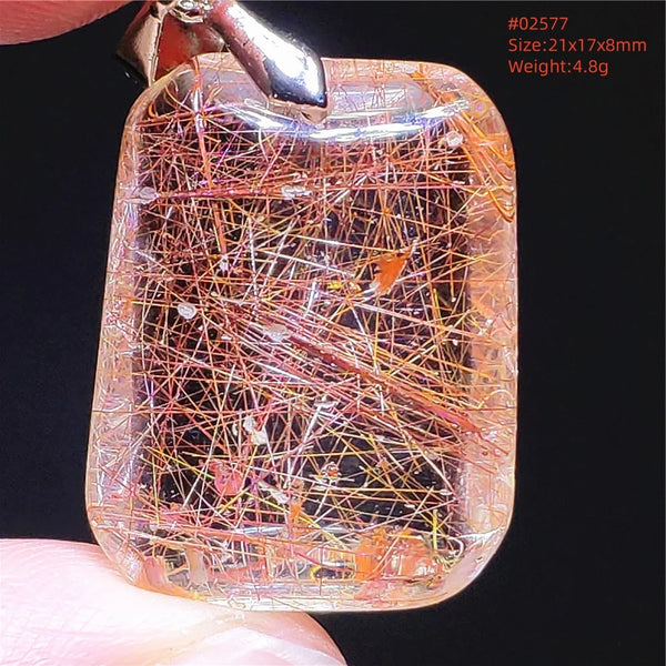 Gold Rutilated Quartz Pendant-ToShay.org