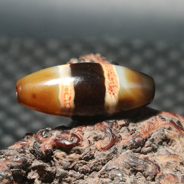 Tibetan Agate Dzi Bead-ToShay.org