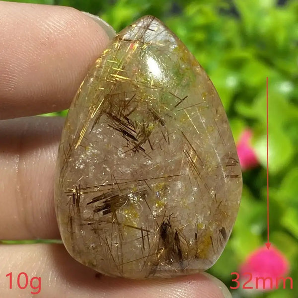 Gold Hair Rutilated Quartz Pendant-ToShay.org