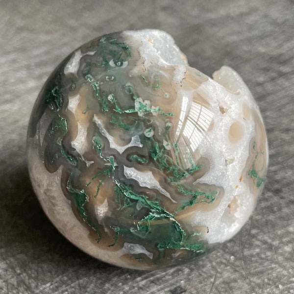 Green Moss Agate Ball-ToShay.org