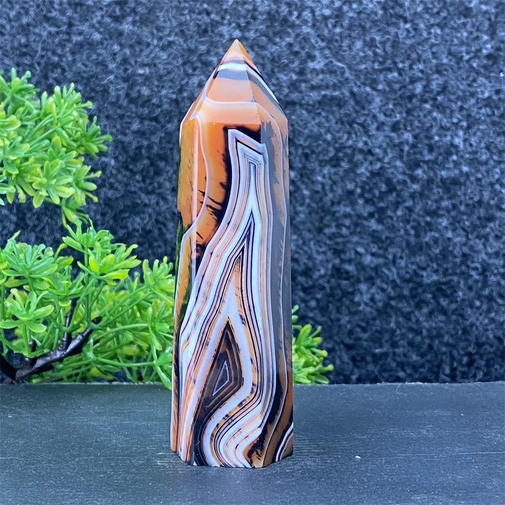 Black Red Striped Agate Point-ToShay.org