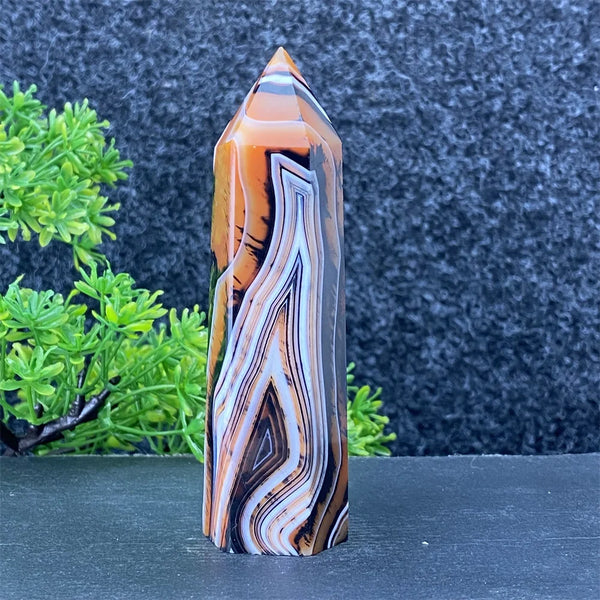 Black Red Striped Agate Point-ToShay.org