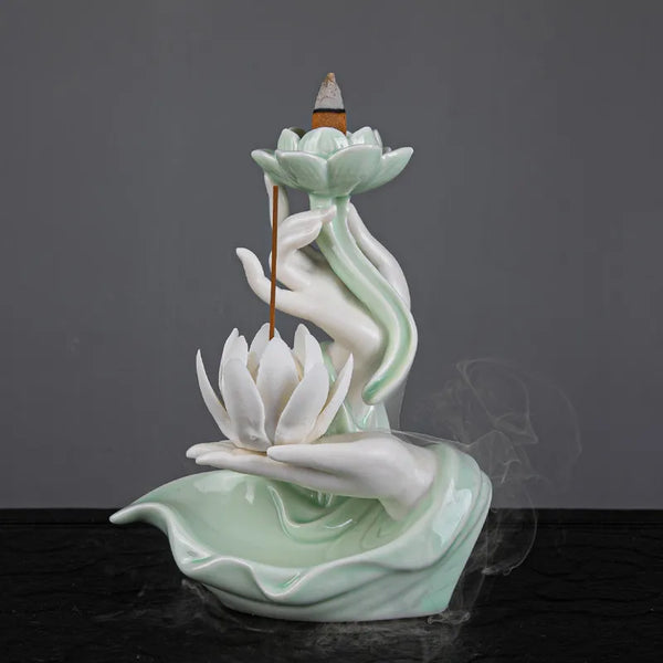 Lotus Buddha Incense Burner-ToShay.org