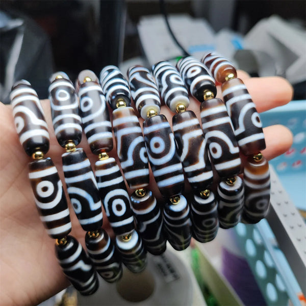 Tibetan Agate Dzi Bracelet-ToShay.org