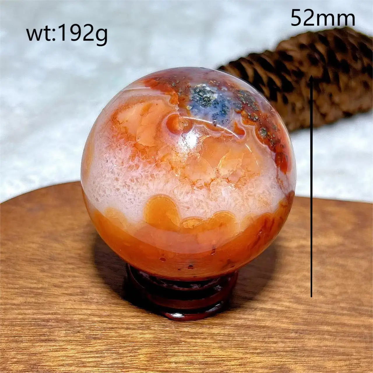 Red Carnelian Quartz Ball-ToShay.org