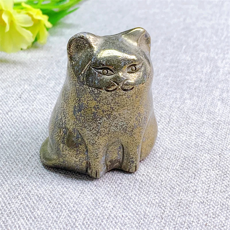 Gold Pyrite Howlite Cat-ToShay.org