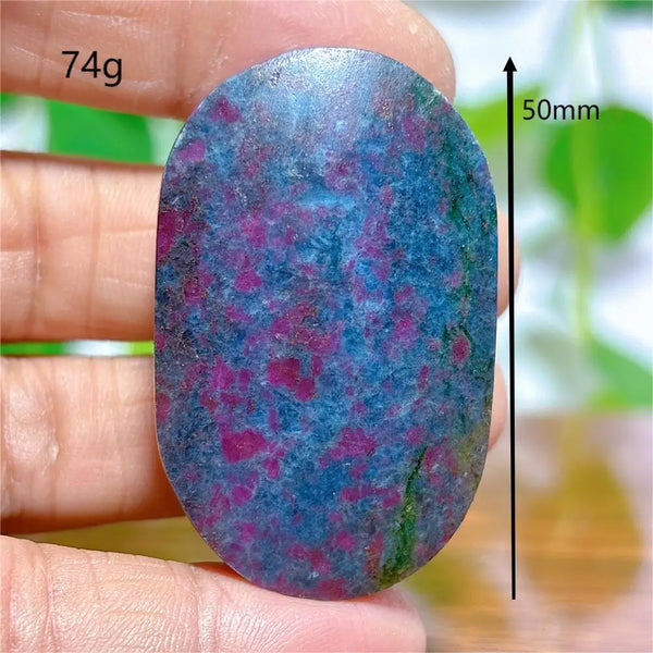 Red Ruby Zoisite Palm Stone-ToShay.org