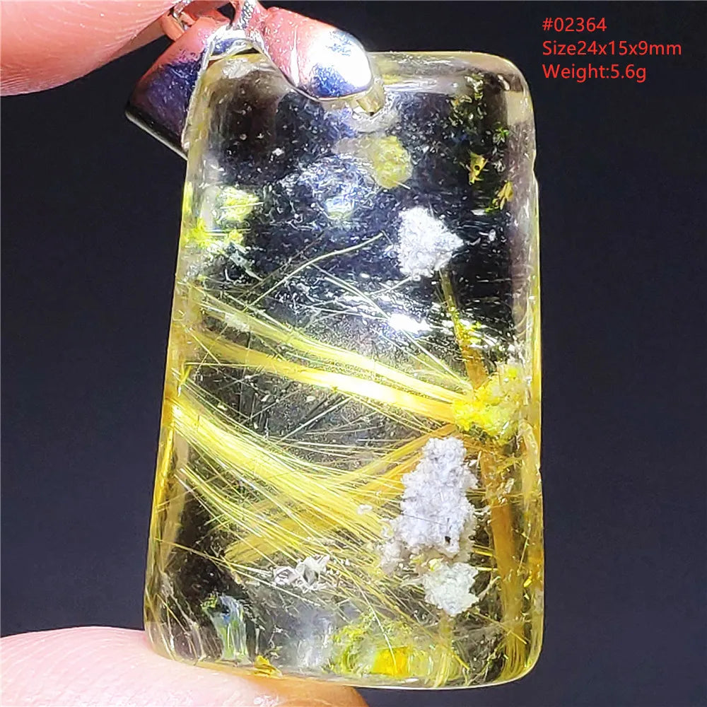 Gold Rutilated Quartz Pendant-ToShay.org