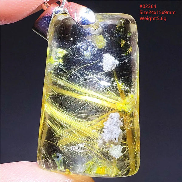 Gold Rutilated Quartz Pendant-ToShay.org