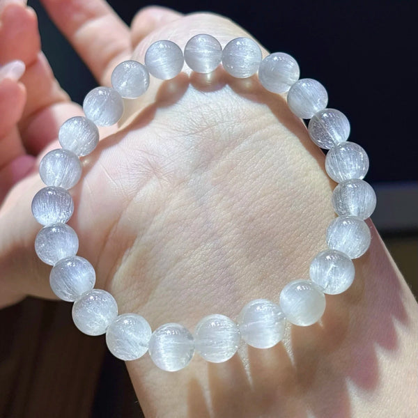White Rutilated Quartz Bracelet-ToShay.org