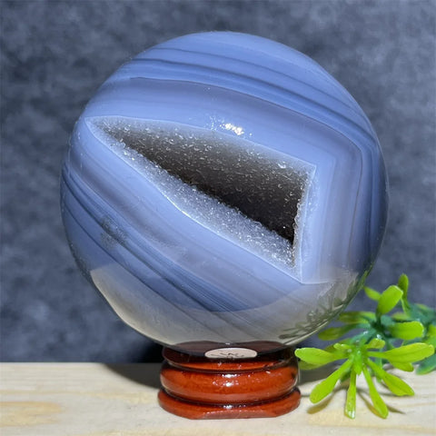 Blue Druzy Agate Ball-ToShay.org