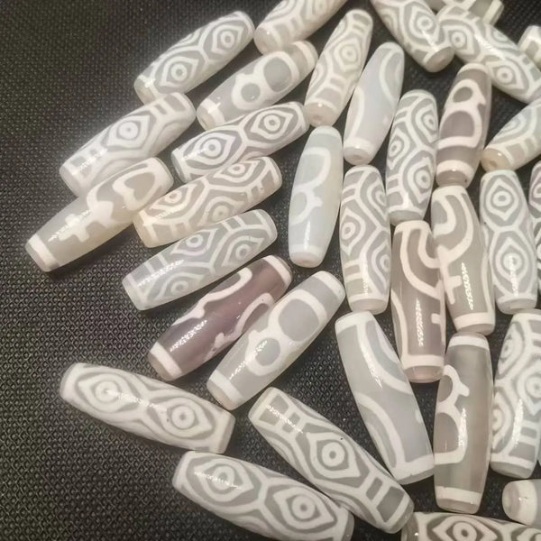 Tibetan Agate Eyes Dzi Bead-ToShay.org