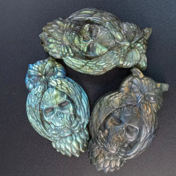 Blue Labradorite Owl-ToShay.org