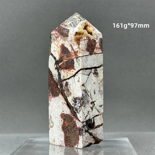 Red White Agate Obelisk-ToShay.org