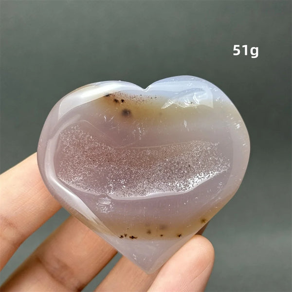 Grey Agate Geode Heart-ToShay.org