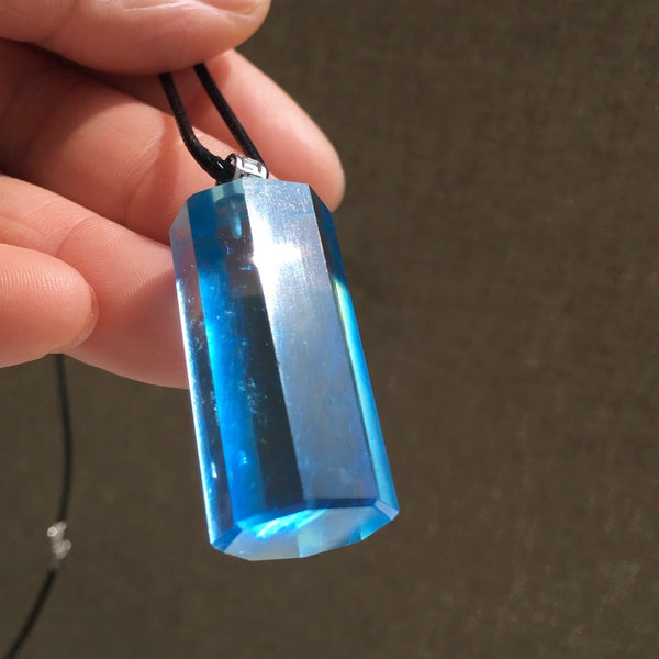 Blue Aquamarine Pendant-ToShay.org