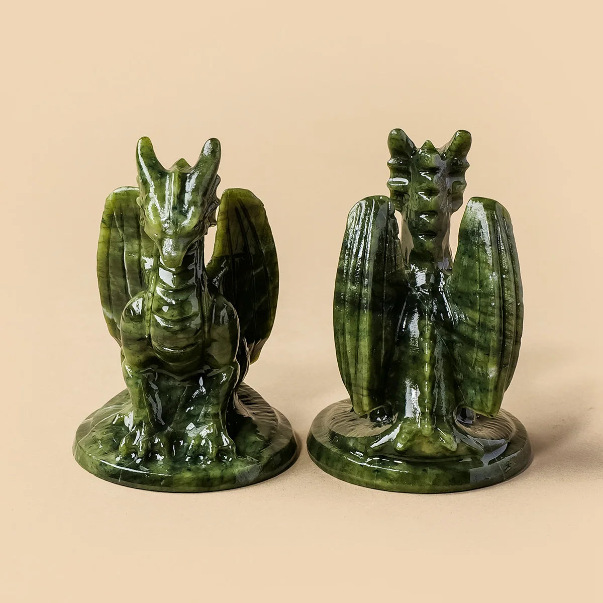 Green Jade Winged Dragon-ToShay.org