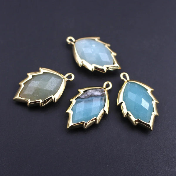 Mixed Crystal Leaf Charms-ToShay.org