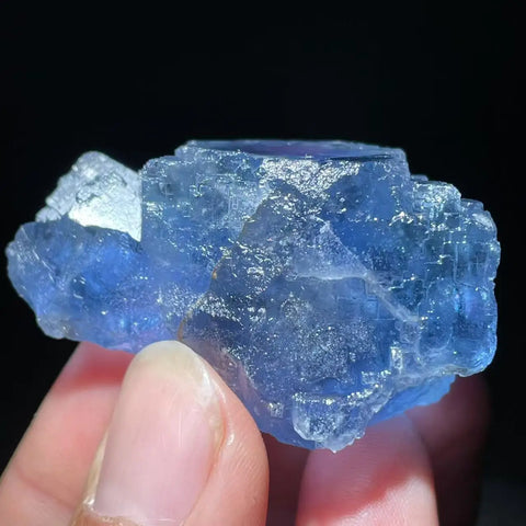 Blue Fluorite Pyrite Cluster-ToShay.org