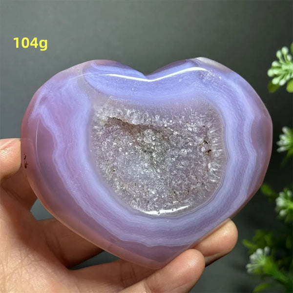 Pink Agate Geode Heart-ToShay.org