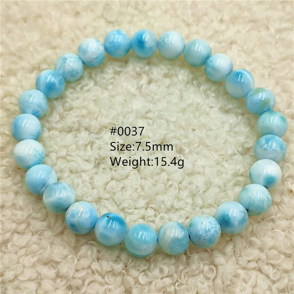 Blue Larimar Bead Bracelet-ToShay.org
