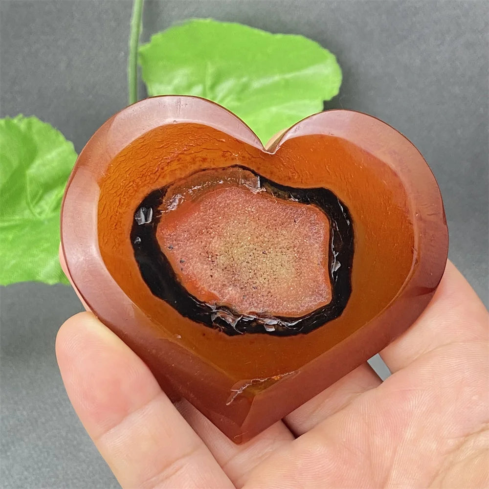Red Agate Geode Heart-ToShay.org