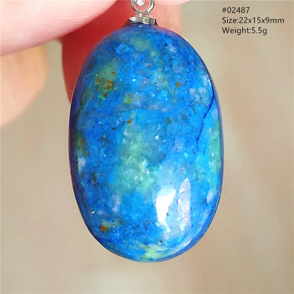 Blue Azulite Malachite Pendant-ToShay.org