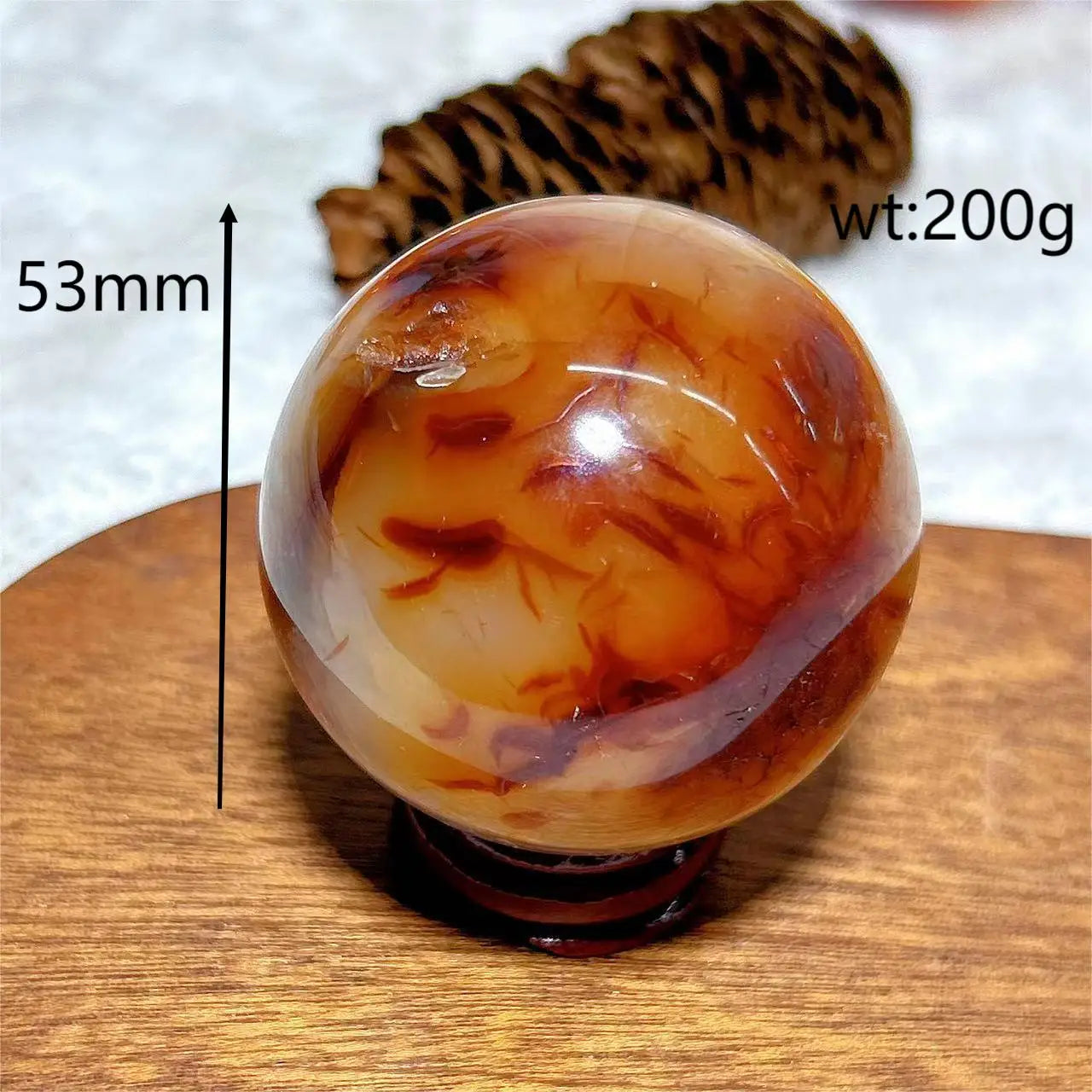 Red Carnelian Quartz Ball-ToShay.org