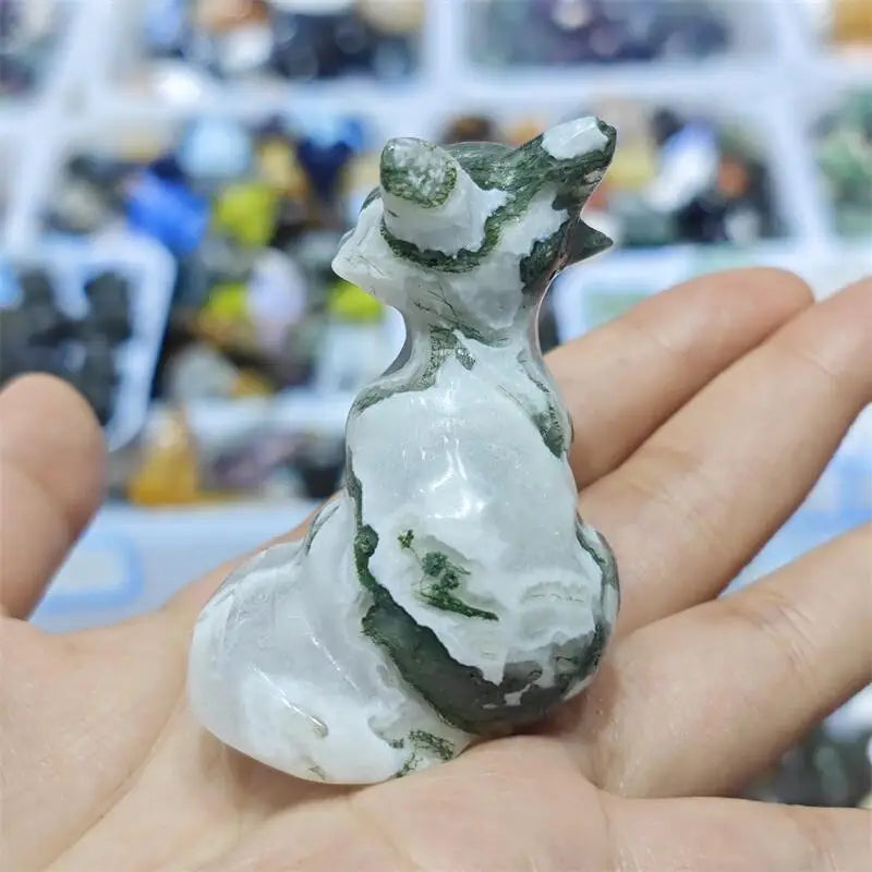 Green Moss Agate Fox-ToShay.org