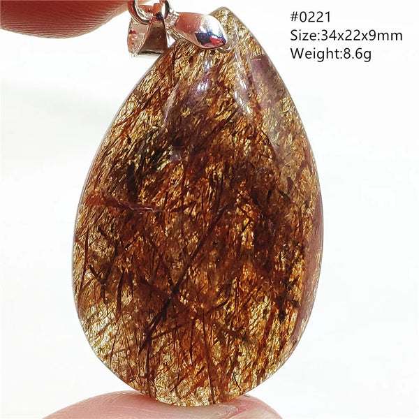 Gold Rutilated Quartz Pendant-ToShay.org