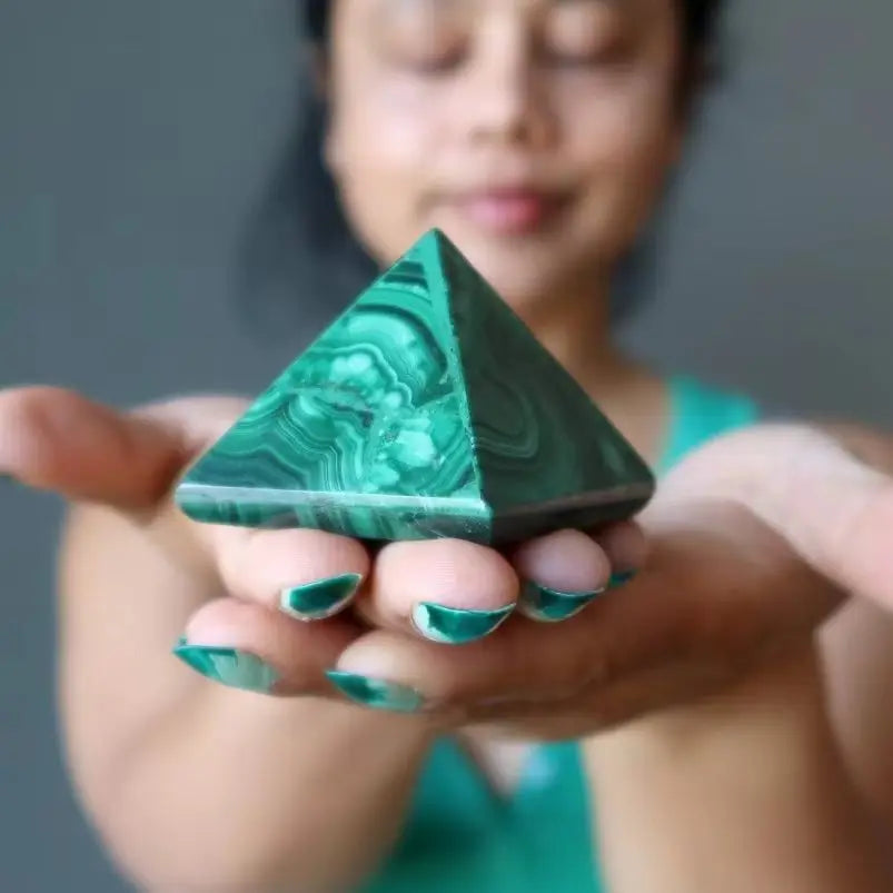 Green Malachite Pyramids-ToShay.org