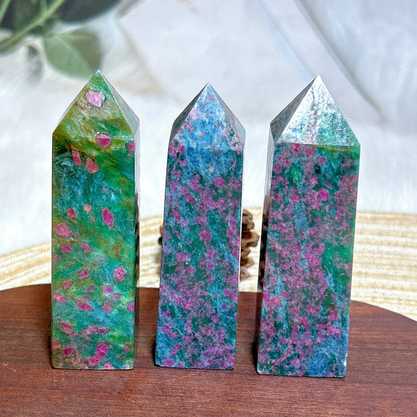Green Ruby Kyanite Tower-ToShay.org