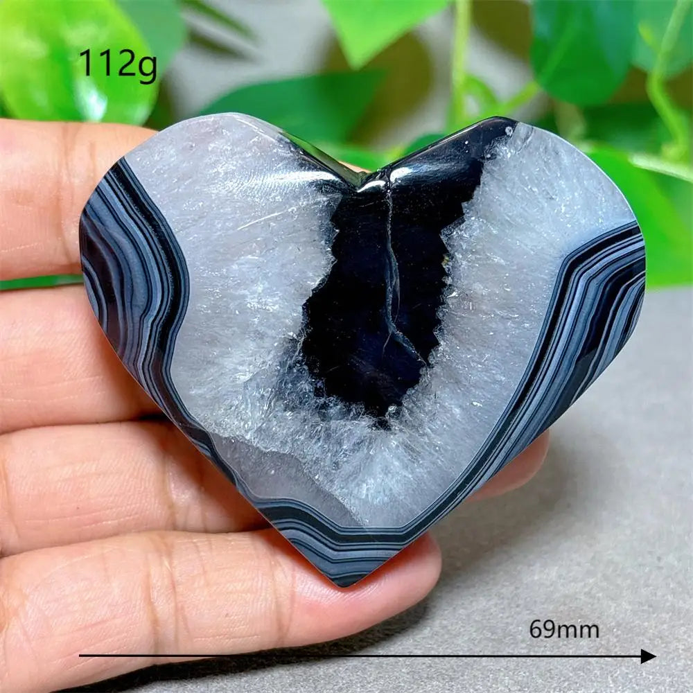 Black Silk Agate Heart-ToShay.org