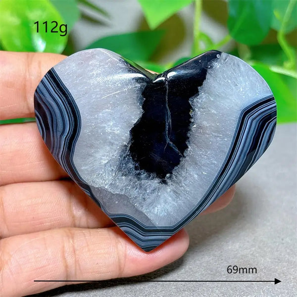 Black Silk Agate Heart-ToShay.org