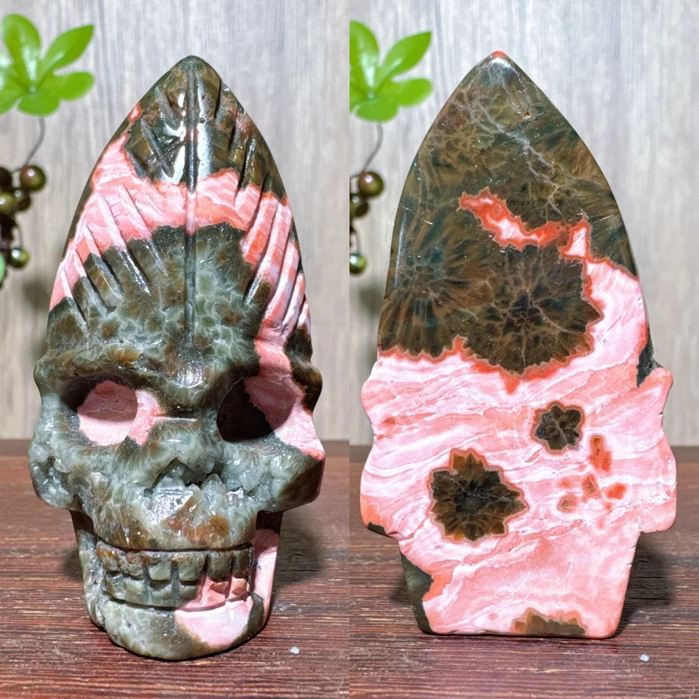 Green Ocean Jasper Skull-ToShay.org