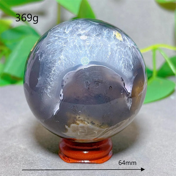 Green Fluorescent Volcanic Agate Ball-ToShay.org
