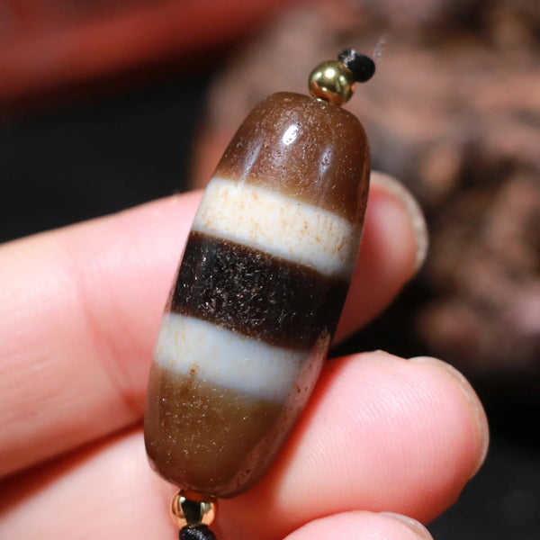 Tibetan Agate Dzi Bead-ToShay.org