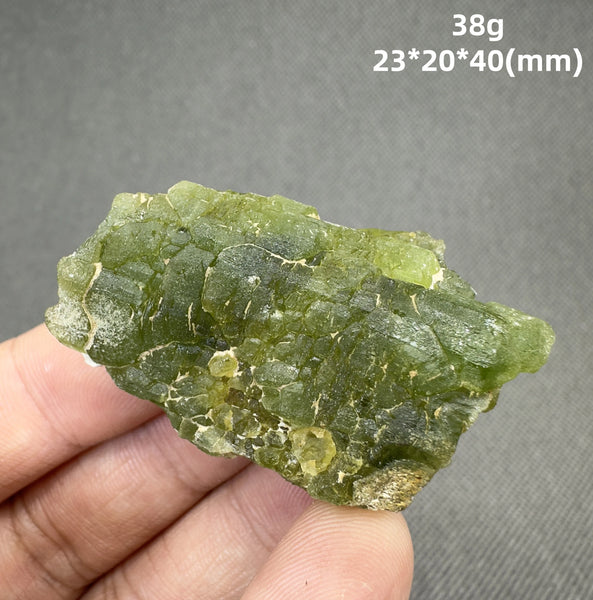 Green Peridot Olivine Crystal-ToShay.org