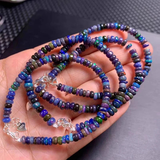 Black Opal Bead Bracelet-ToShay.org