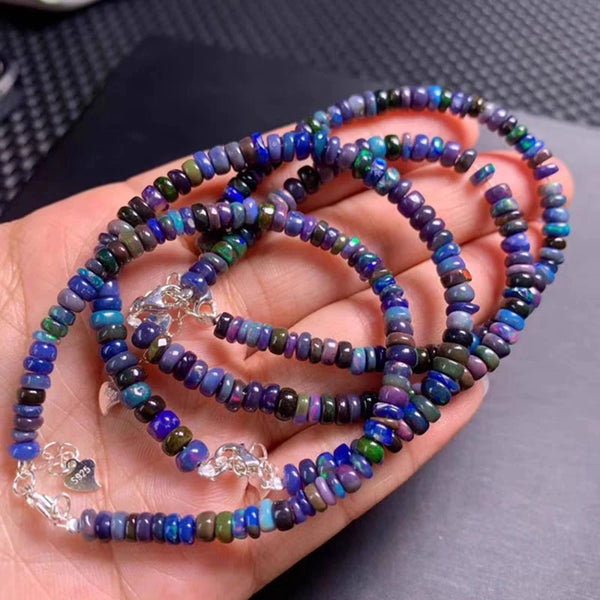 Black Opal Bead Bracelet-ToShay.org