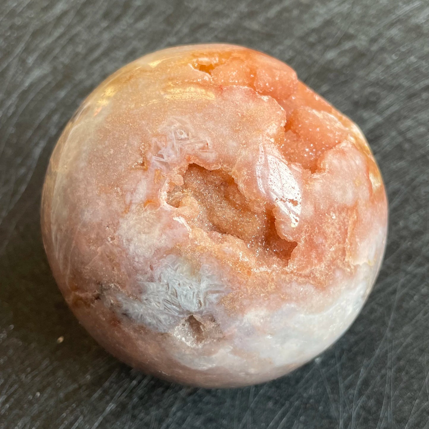 Pink Sakura Agate Ball-ToShay.org