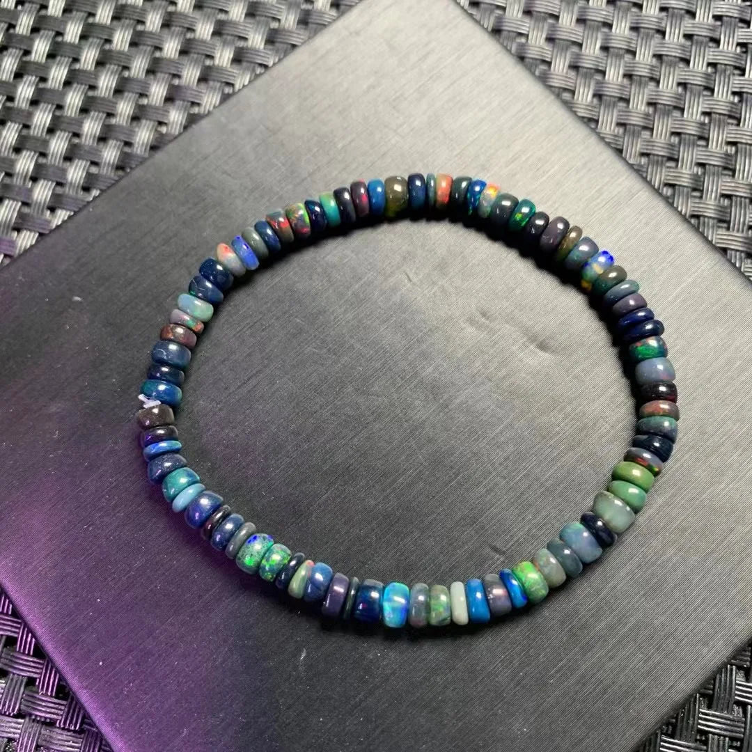 Black Opal Bead Bracelet-ToShay.org