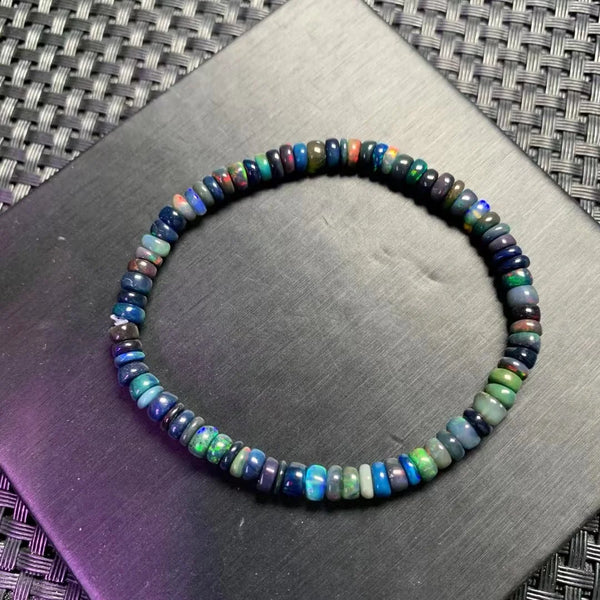 Black Opal Bead Bracelet-ToShay.org
