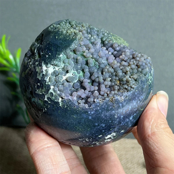 Purple Grape Agate Druzy Ball-ToShay.org