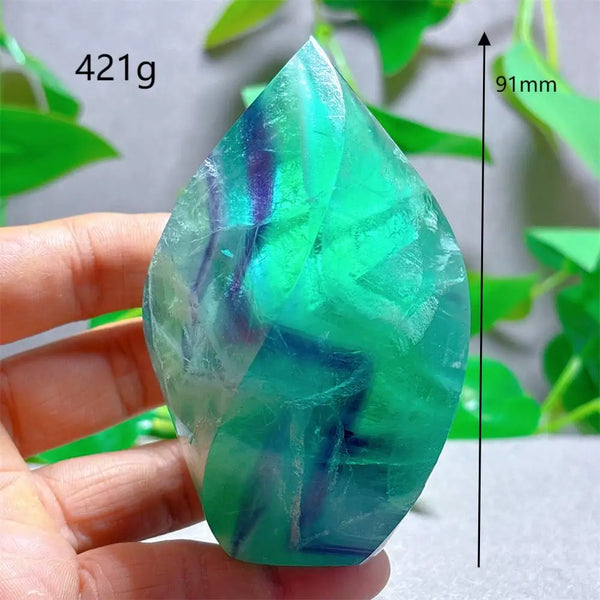 Green Rainbow Fluorite Flame-ToShay.org