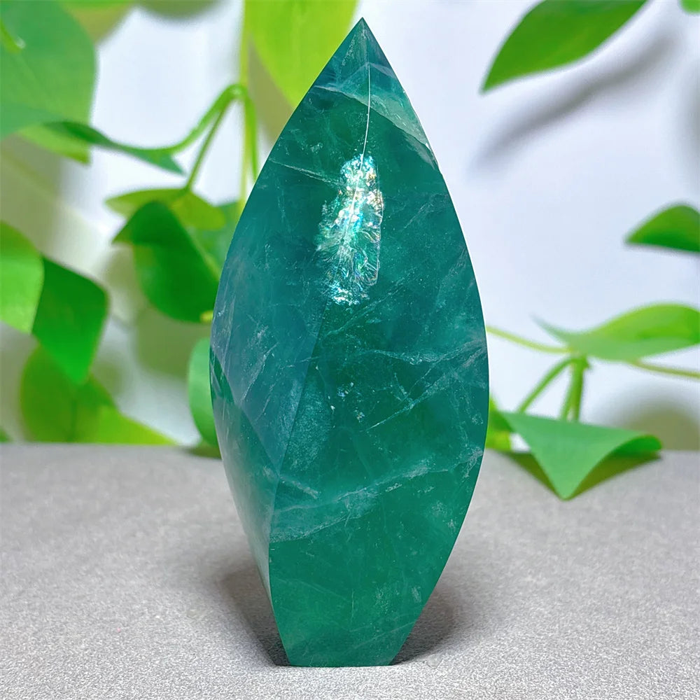 Green Fluorite Flame Stone-ToShay.org